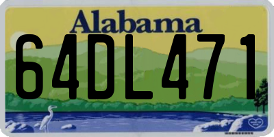 AL license plate 64DL471