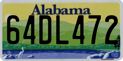 AL license plate 64DL472