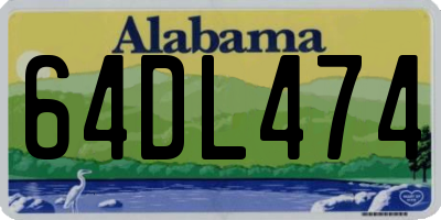 AL license plate 64DL474
