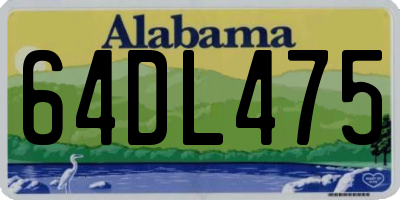 AL license plate 64DL475