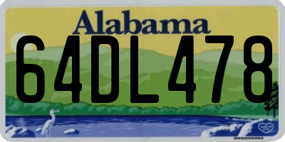 AL license plate 64DL478