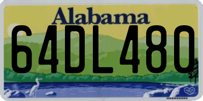 AL license plate 64DL480