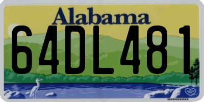 AL license plate 64DL481