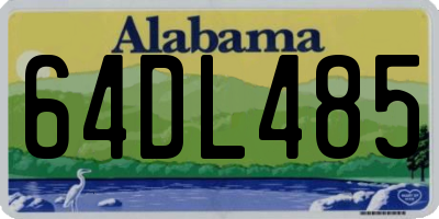AL license plate 64DL485