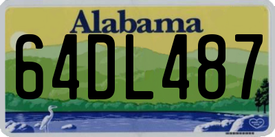 AL license plate 64DL487