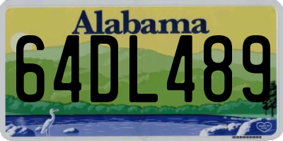 AL license plate 64DL489