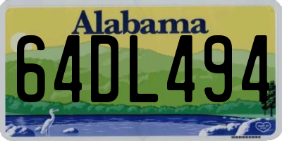 AL license plate 64DL494