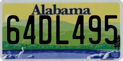 AL license plate 64DL495