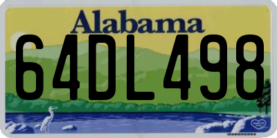 AL license plate 64DL498