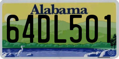 AL license plate 64DL501