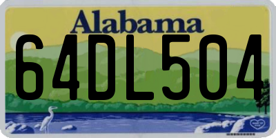 AL license plate 64DL504