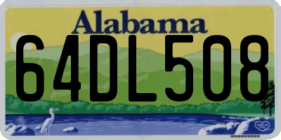 AL license plate 64DL508