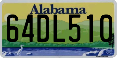 AL license plate 64DL510