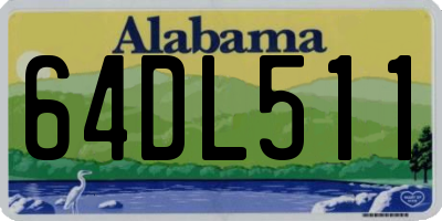 AL license plate 64DL511