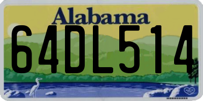 AL license plate 64DL514