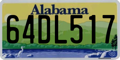AL license plate 64DL517