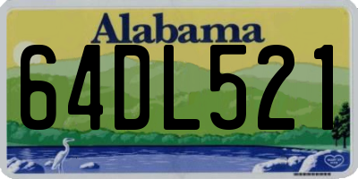 AL license plate 64DL521