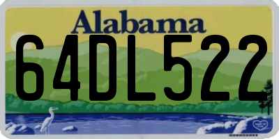 AL license plate 64DL522