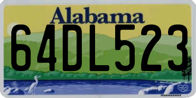 AL license plate 64DL523