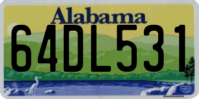 AL license plate 64DL531