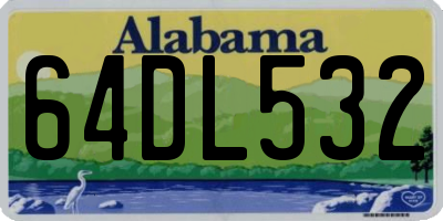 AL license plate 64DL532