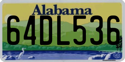 AL license plate 64DL536