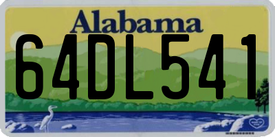 AL license plate 64DL541
