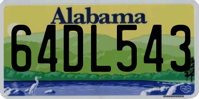 AL license plate 64DL543