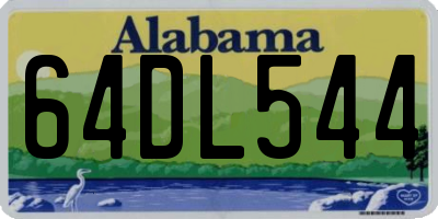 AL license plate 64DL544