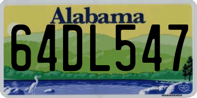 AL license plate 64DL547
