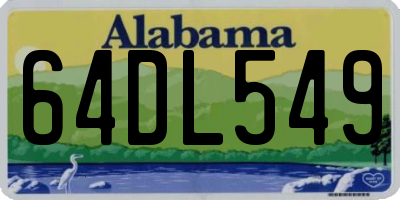 AL license plate 64DL549