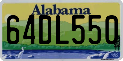 AL license plate 64DL550