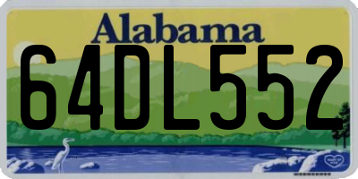 AL license plate 64DL552