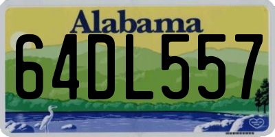 AL license plate 64DL557