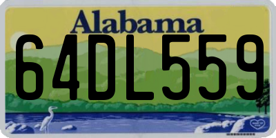AL license plate 64DL559