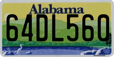 AL license plate 64DL560