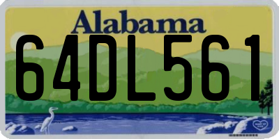 AL license plate 64DL561