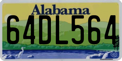 AL license plate 64DL564