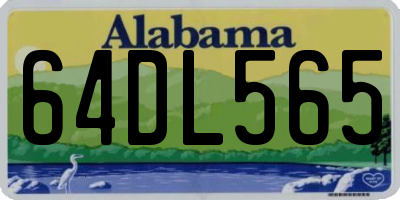 AL license plate 64DL565