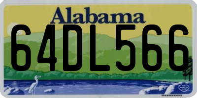 AL license plate 64DL566