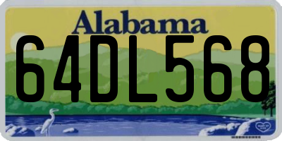 AL license plate 64DL568