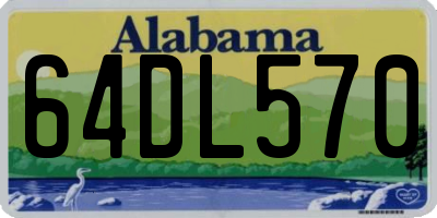 AL license plate 64DL570