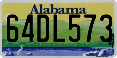 AL license plate 64DL573