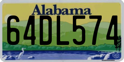 AL license plate 64DL574