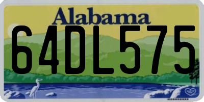 AL license plate 64DL575