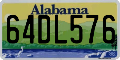 AL license plate 64DL576