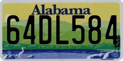 AL license plate 64DL584