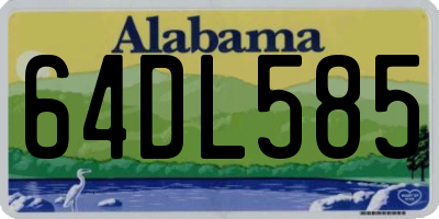 AL license plate 64DL585