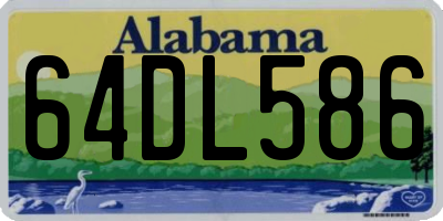 AL license plate 64DL586