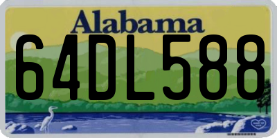 AL license plate 64DL588